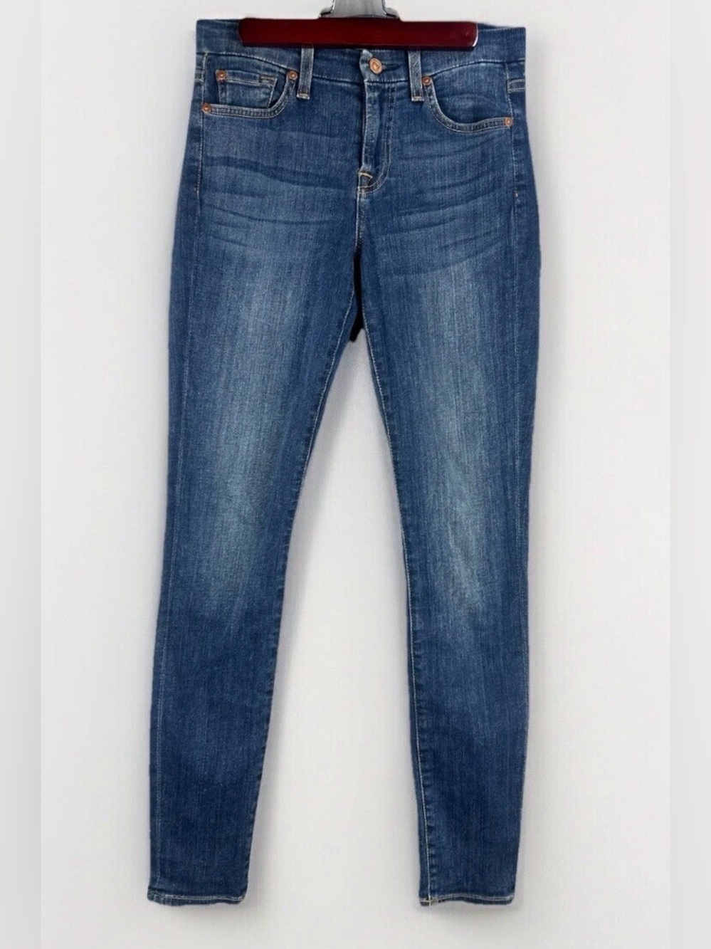 7 For All Mankind Women's Jeans Dark Wash Denim Ankle Gwenevere Skinny Size 25